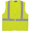 S388Z ANSI Class 2 Woven Oxford Economy Hi Viz Lime Vest (Medium)